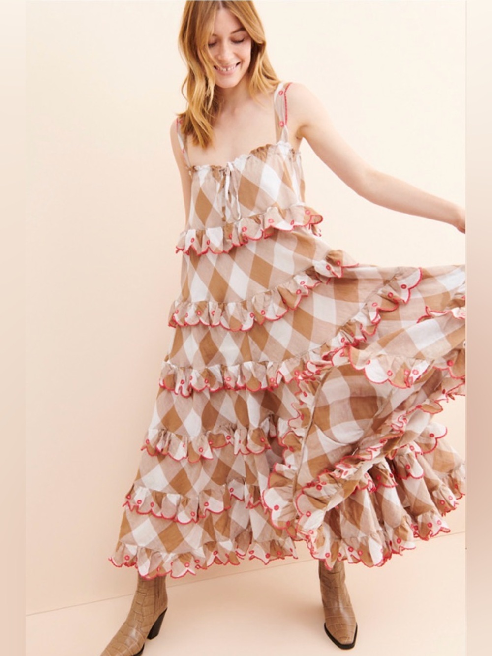 Innika Choo Frill Iva Biigdress Maxi - Ruffles Tier Dress size 2 - Picture 3 of 16